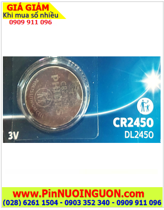 Philips CR2450 /DL2450, Pin 3v lithium Philips CR2450 - Pin DL2450 chính hãng